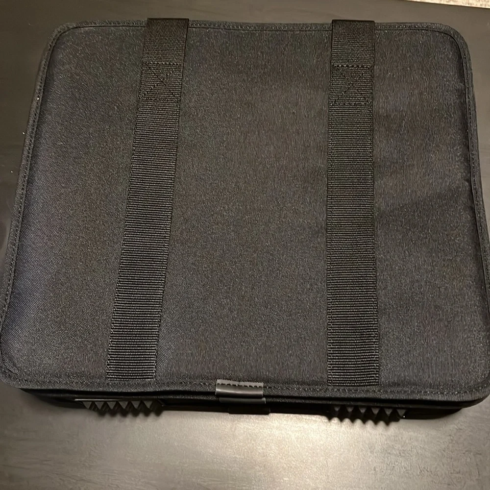 NWT black computer case with hand and shoulder straps